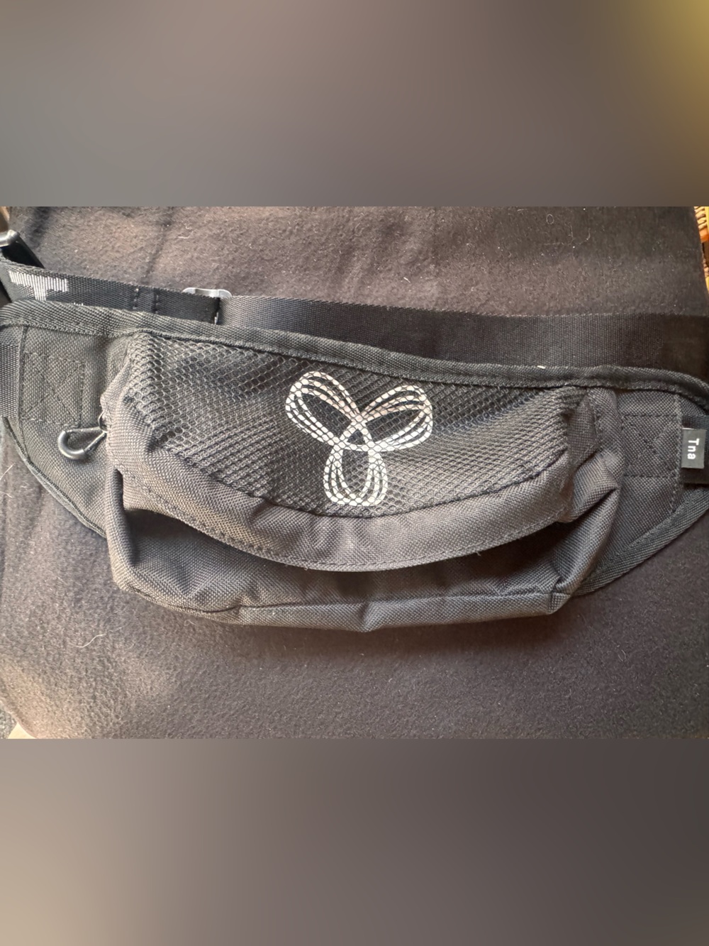 TNA Black Crossbody Sling Bag with Reflective Logo